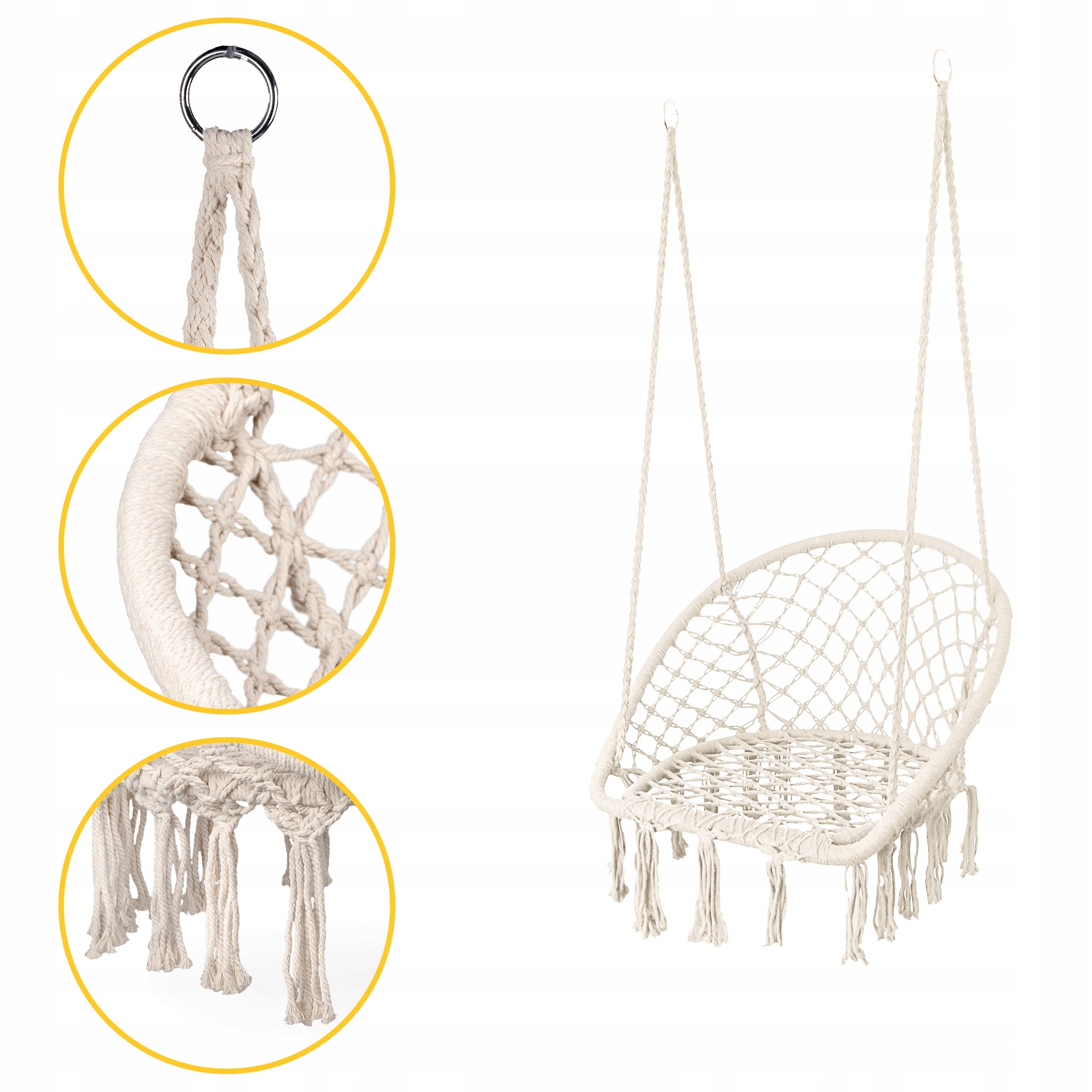 Pakabinamos supynės ModernHome, baltos