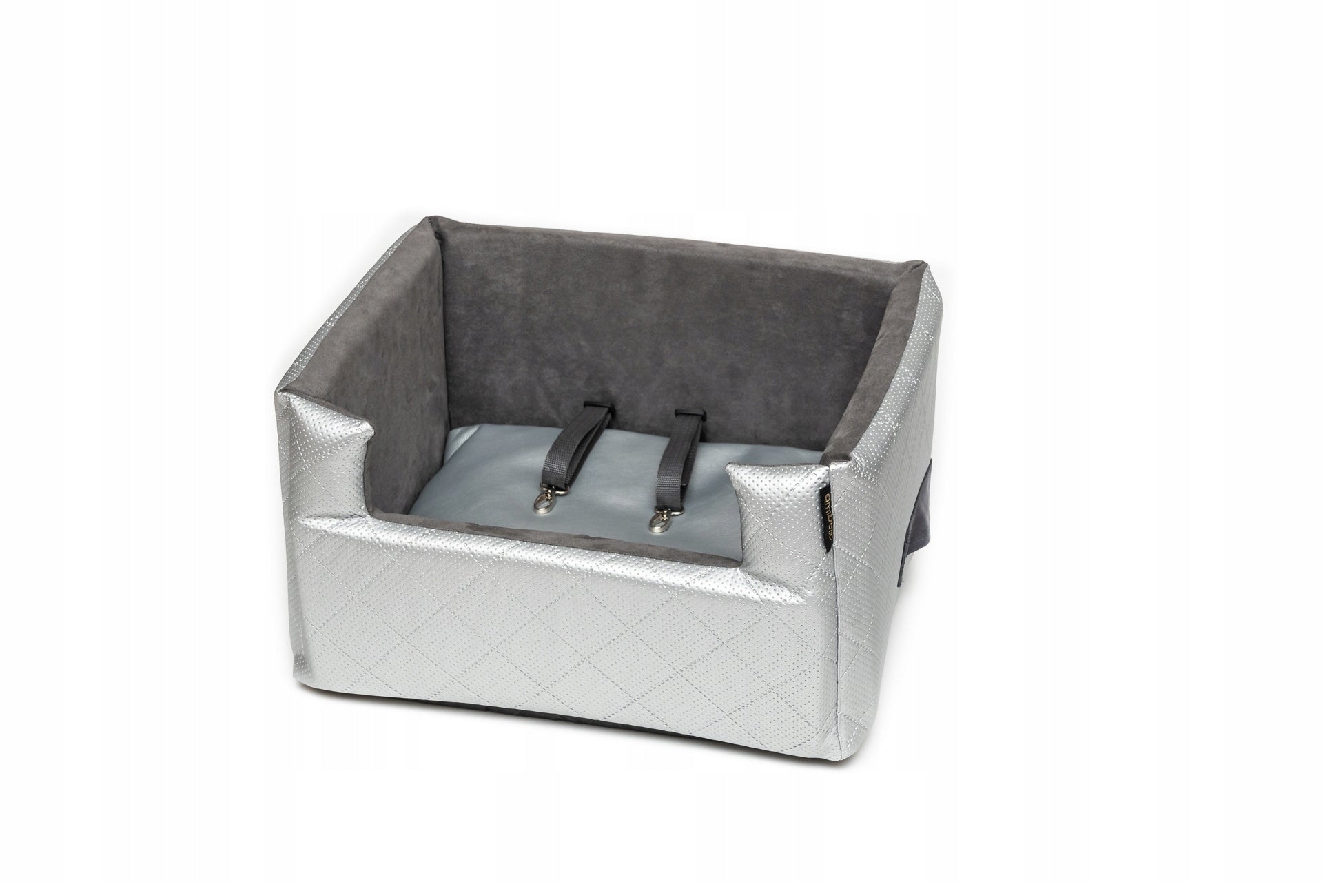Autobett für Hunde Amibelle Mia Lux Metallic, Silber, M 