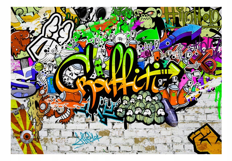 Fototapete - Graffiti an der Wand 