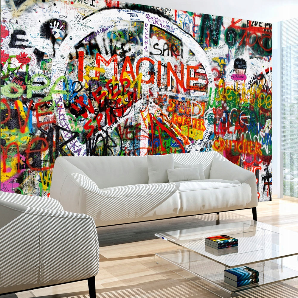 Fototapete Hippie-Graffiti 