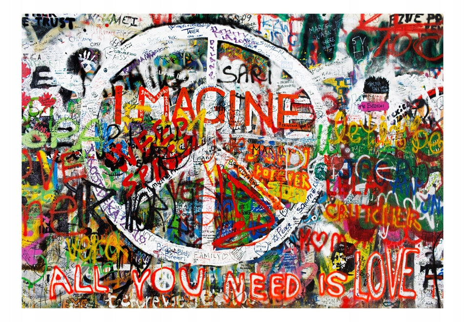 Fototapete Hippie-Graffiti 