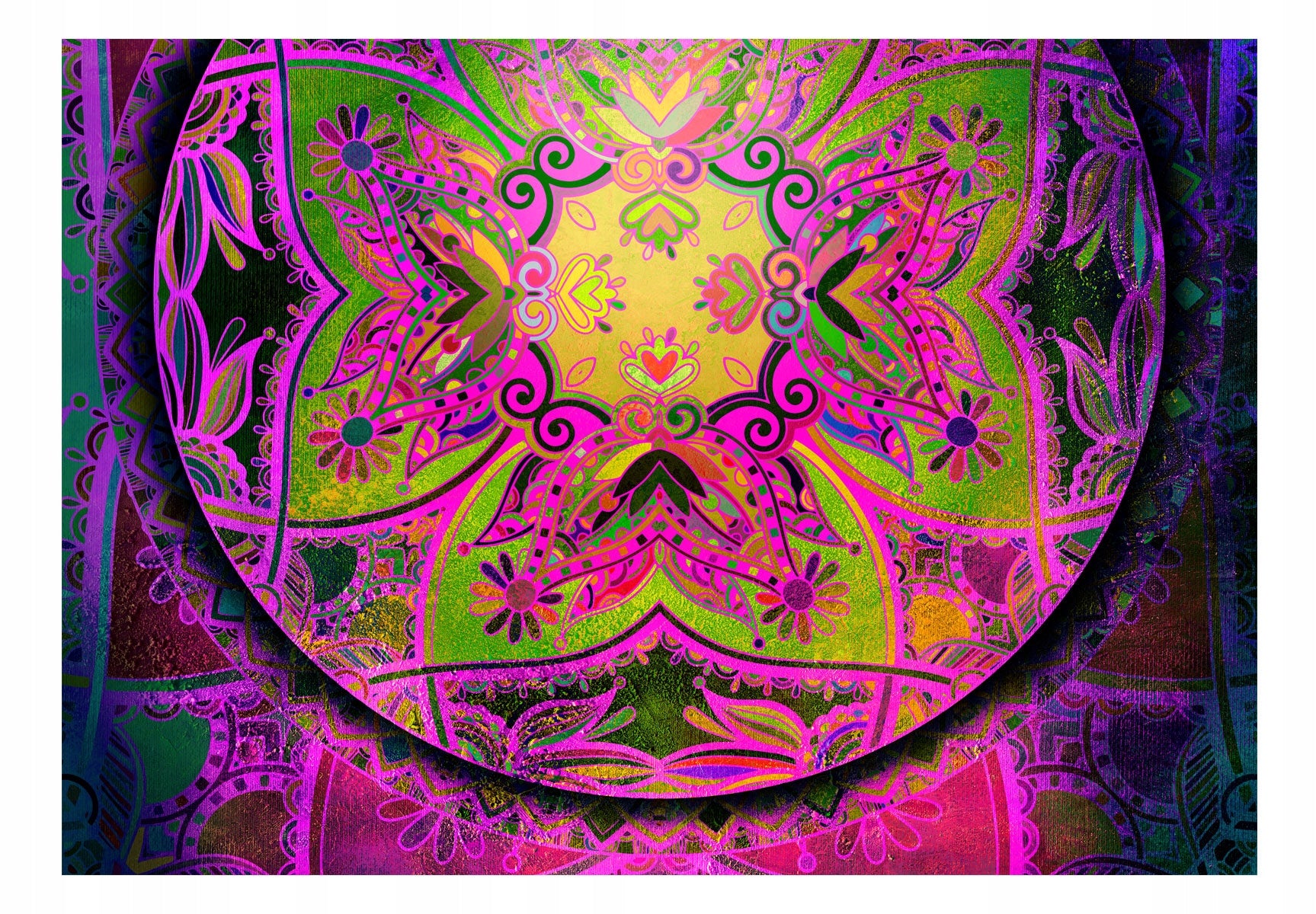 Fototapeten - Mandala: Rosa Ausdruck 