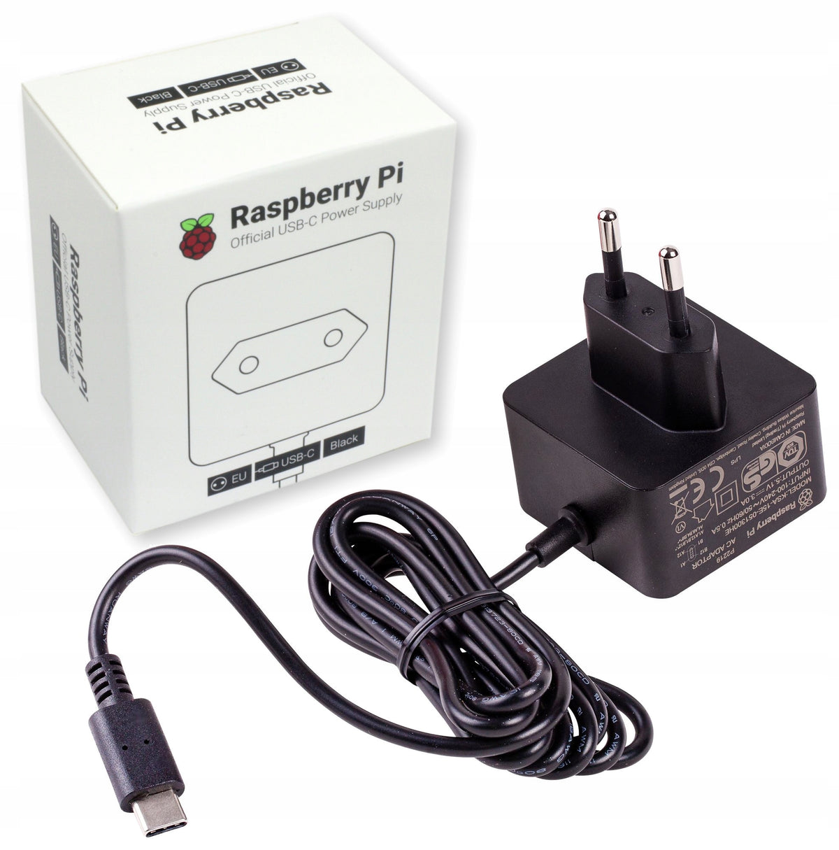 Foundation official power supply for Raspberry Pi 4B USB-C 5.1V 3A black Manufacturer Raspberry