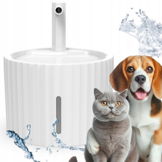 Fountain automatic drinker with LED tap quiet 2,5 l for cat ELS PET