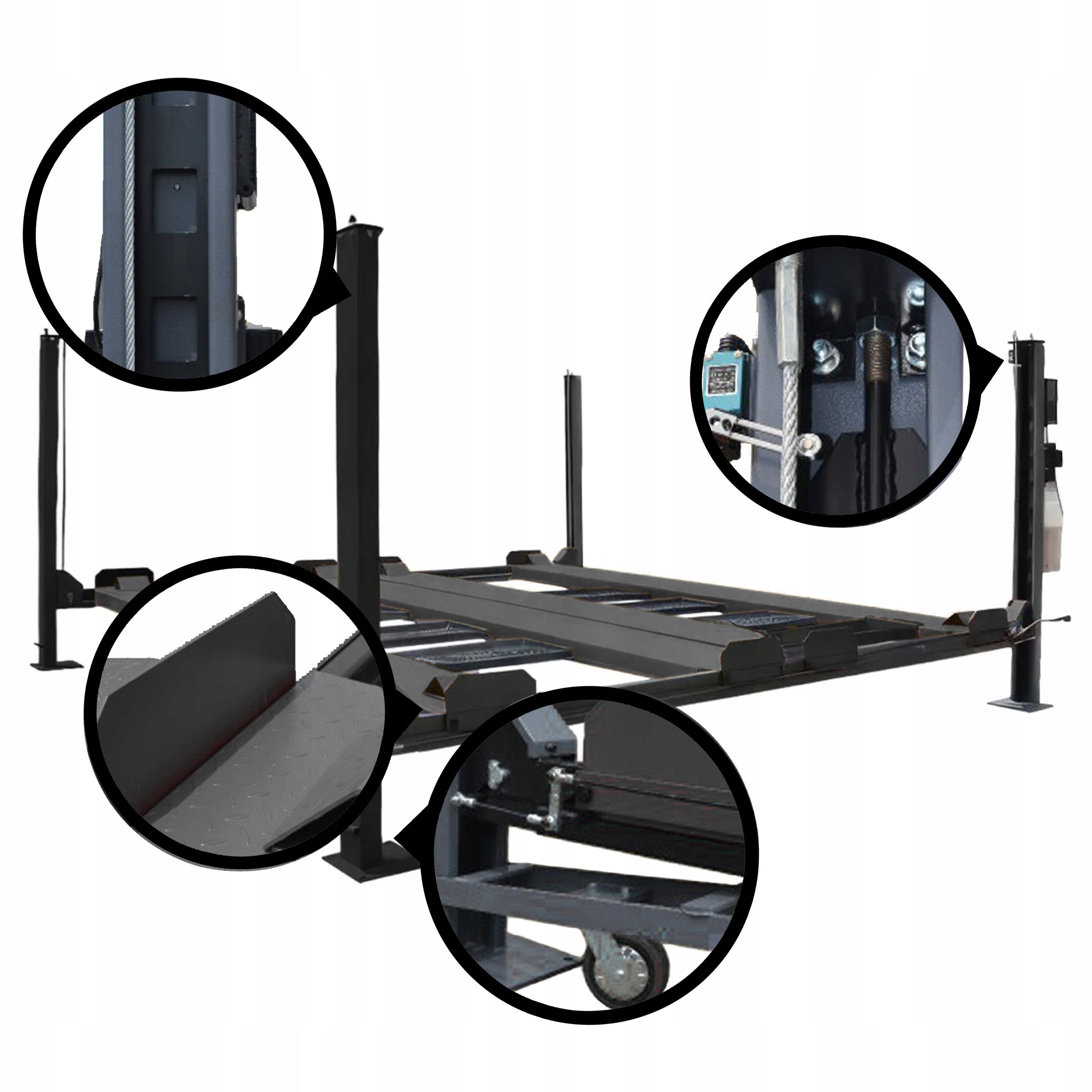 Four Column Parking Lift Mobile Two Cars 4200KG ETGE-4200D