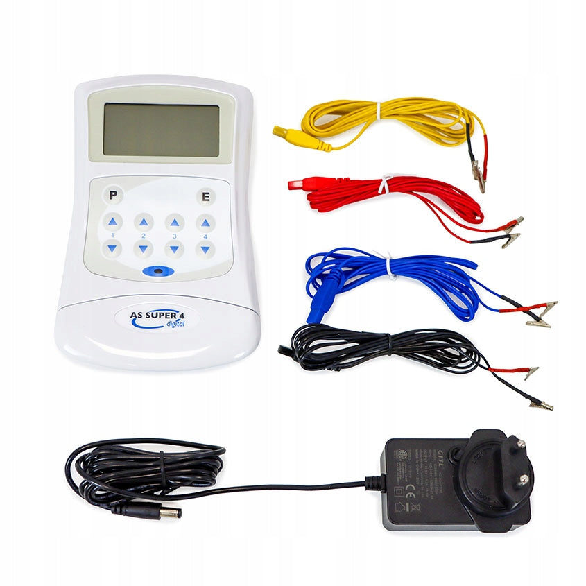 Four-channel portable needle electrostimulator AS SUPER 4 DIGITAL Manufacturer code ERP-001511