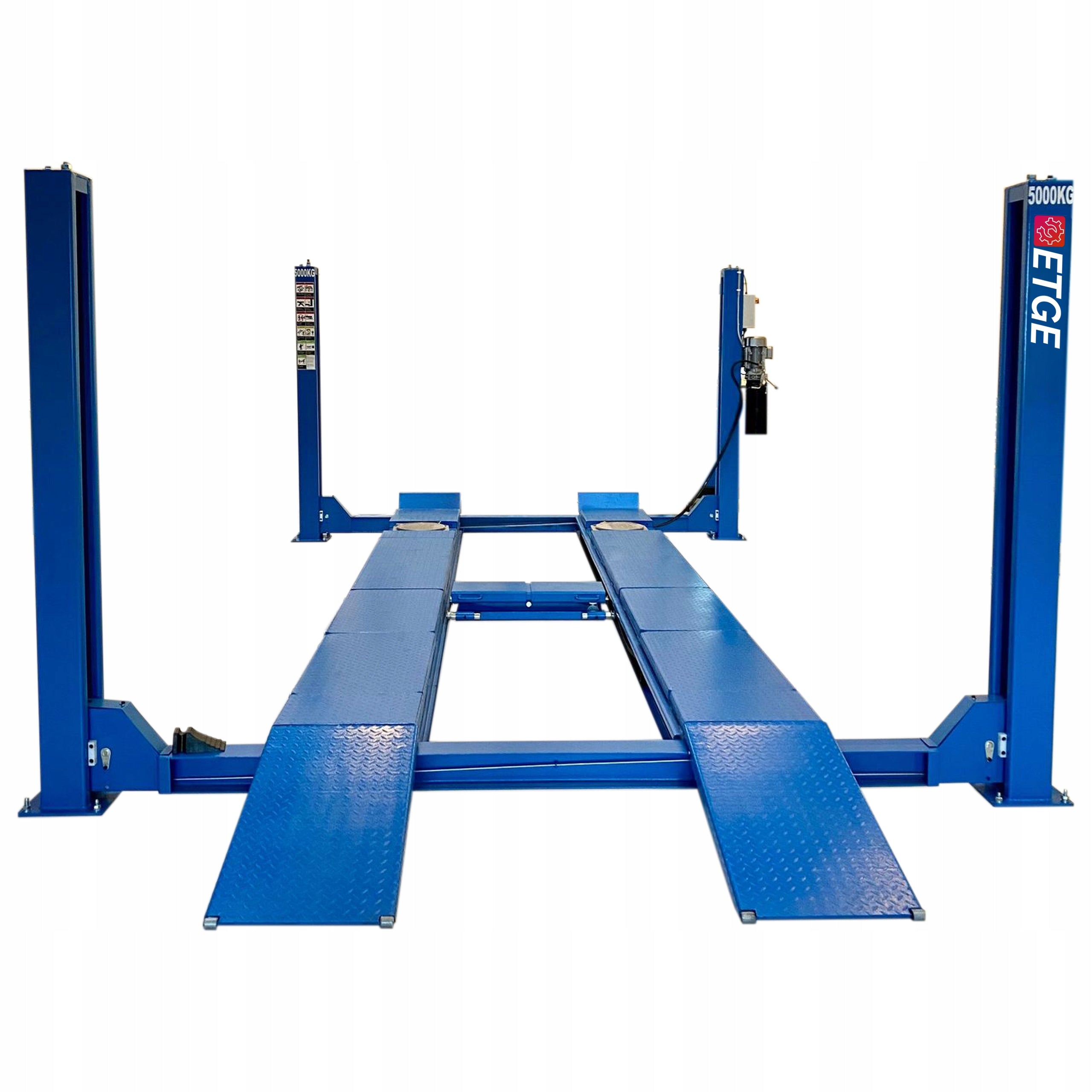 Four-column car lift for 5T geometry + axle lift