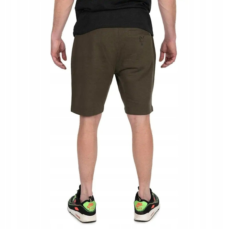 Fox LW Jogger Short Green Black S Fishing Shorts For Carper Dominant material cotton