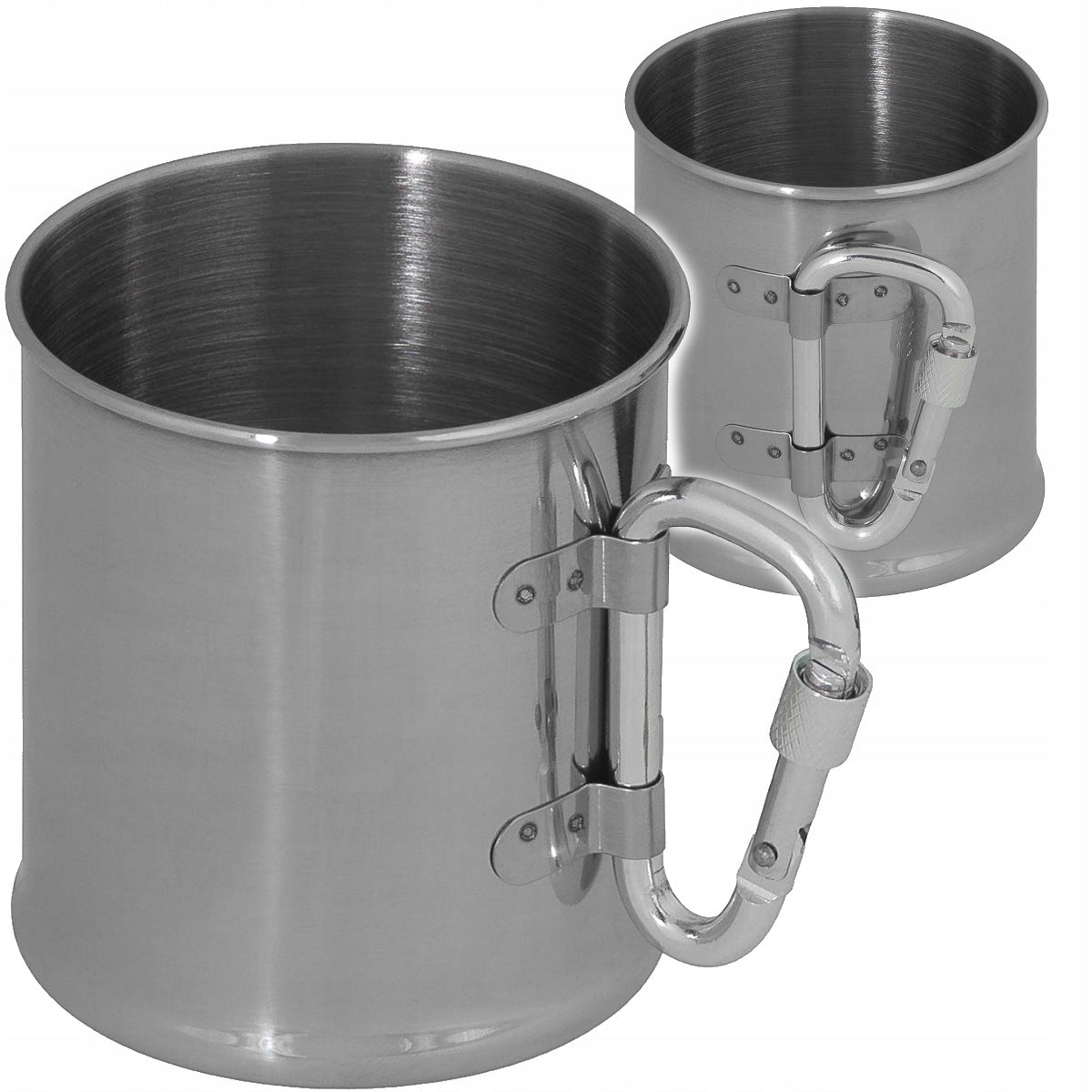 Fox Outdoor Hiking Mug, Stainless Steel, 220 ml, Carabiner