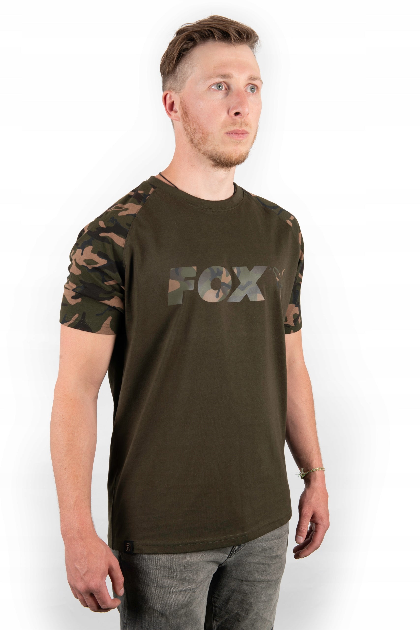 Fox Print Reglan Khaki/Camo S CFX013 Tshirt