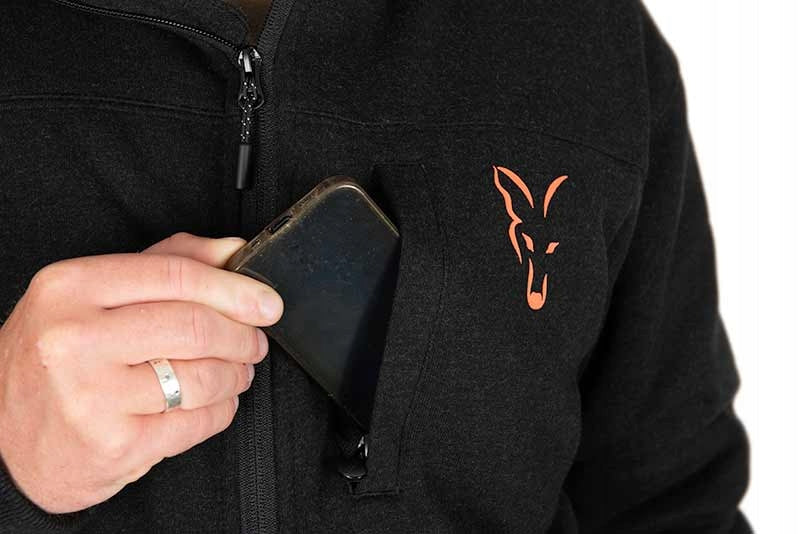 Fox Sherpa Jacket Black & Orange - size XL CCL277 Size XL
