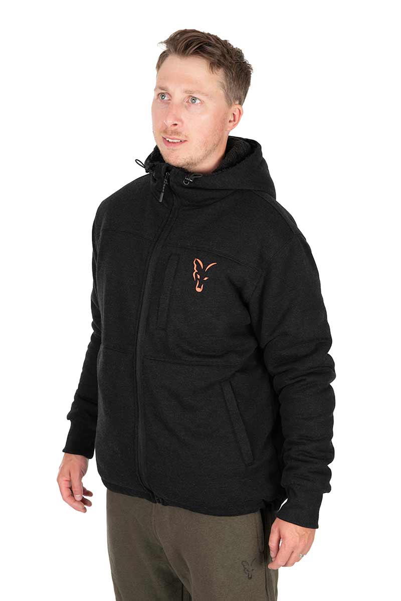 Fox Sherpa Jacket Black & Orange - size XL CCL277