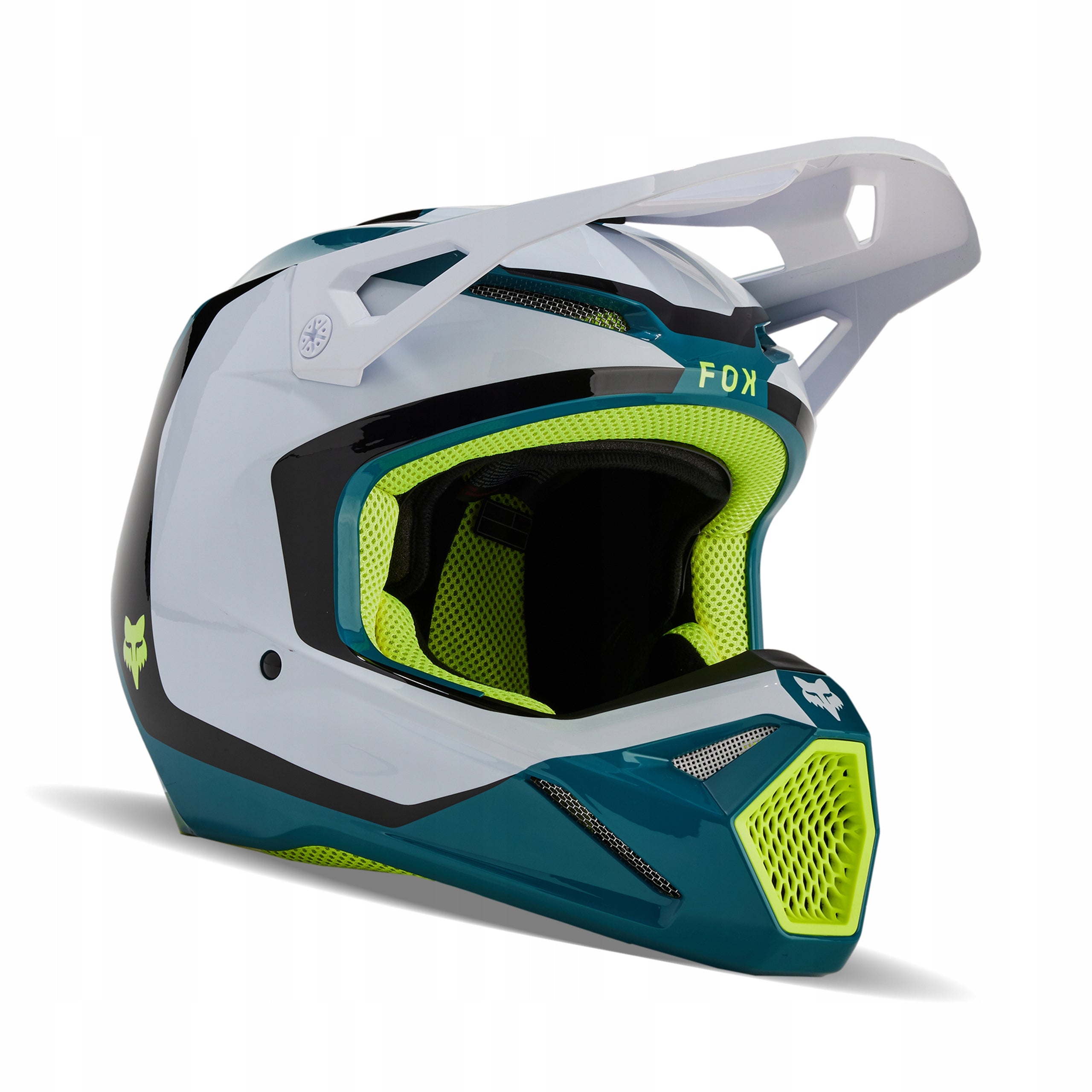 Fox V1 Nitro Maui Blue L Motorcycle Helmet