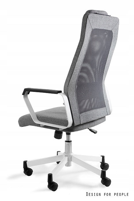 Fox swivel office chair headrest white/grey Brand Unique