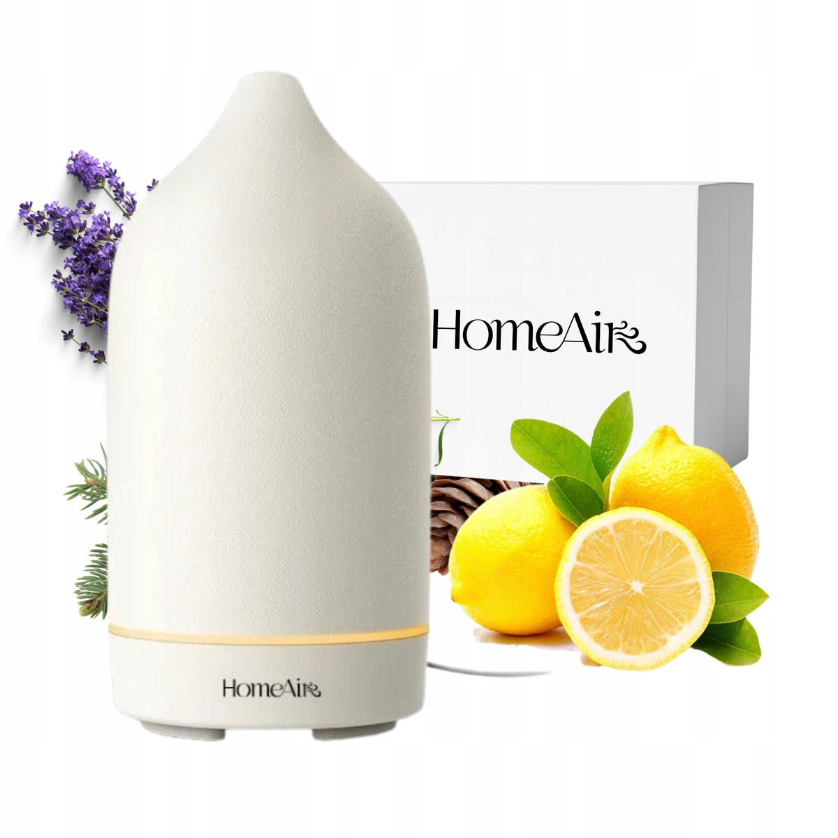 Fragrance Diffuser Ceramic Aromatherapy QUIET Led Cloud Dancer Light