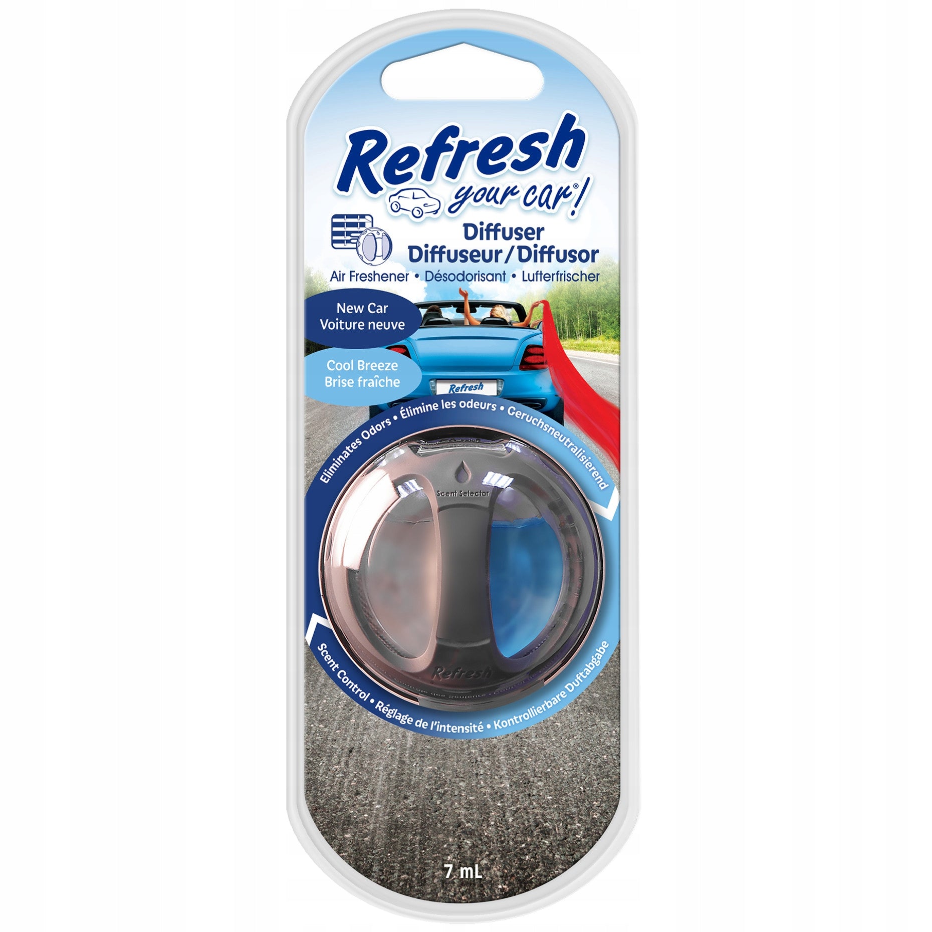 Fragrance Freshener REFRESH DUO New Car Cool Breeze Membrane