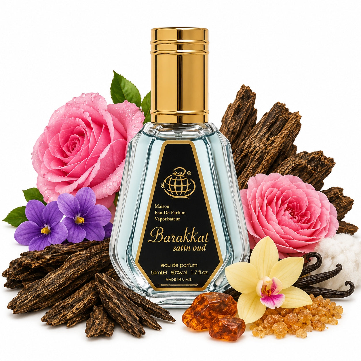 Fragrance World Barakkat Satin Oud 50ml+FREEBIE