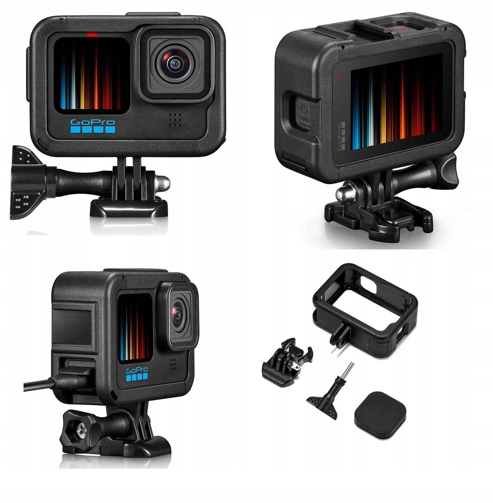 Frame Mount Enclosure For Gopro Hero 13 12 11 10 9 Camera + Cap