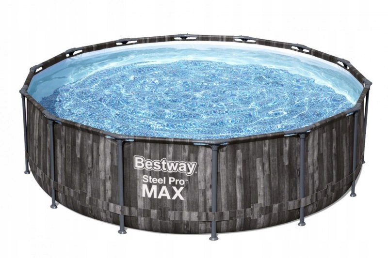 Frame pool Steel Pro MAX 427x107 Imitation Wood 14FT BESTWAY 5in1 + Brand Bestway