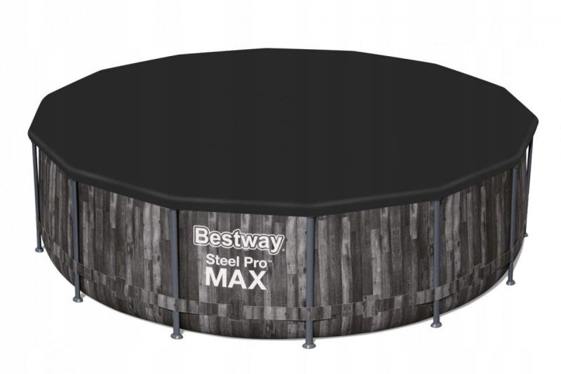 Frame pool Steel Pro MAX 427x107 Imitation Wood 14FT BESTWAY 5in1 + Shape round