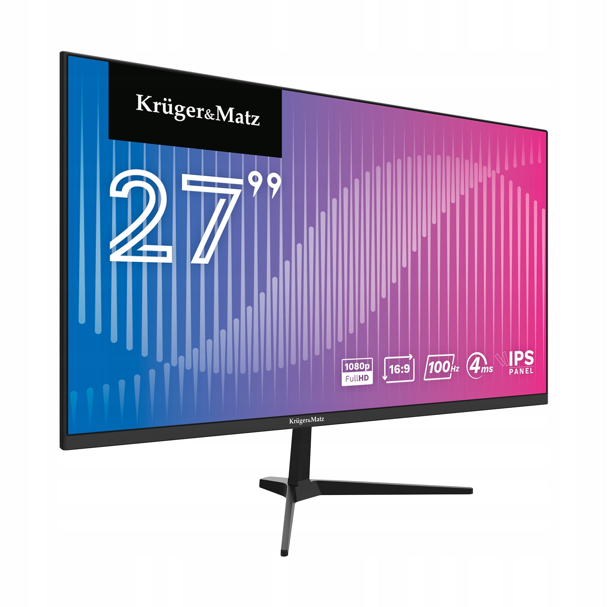 Frameless LED Monitor Kruger&Matz 27" FullHD 100Hz IPS HDMI Speakers Manufacturer code KM9901-MT27