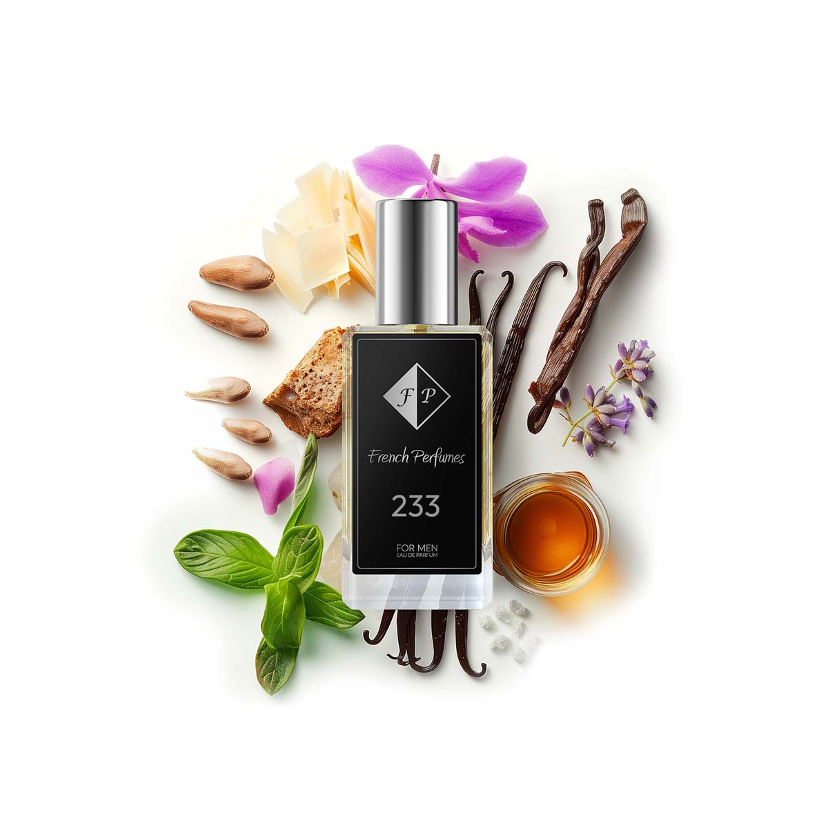 Francuskie Perfumy Male Nr 233 - 33ml Woody Perfumed Water