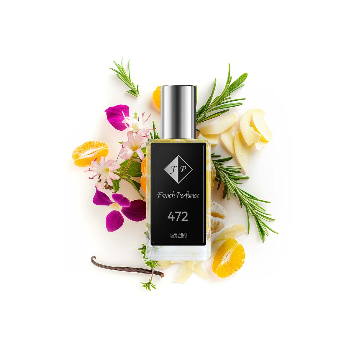 Francuskie Perfumy Men's No. 472 - 33ml | Lemon Rose | Permanent Fragrance