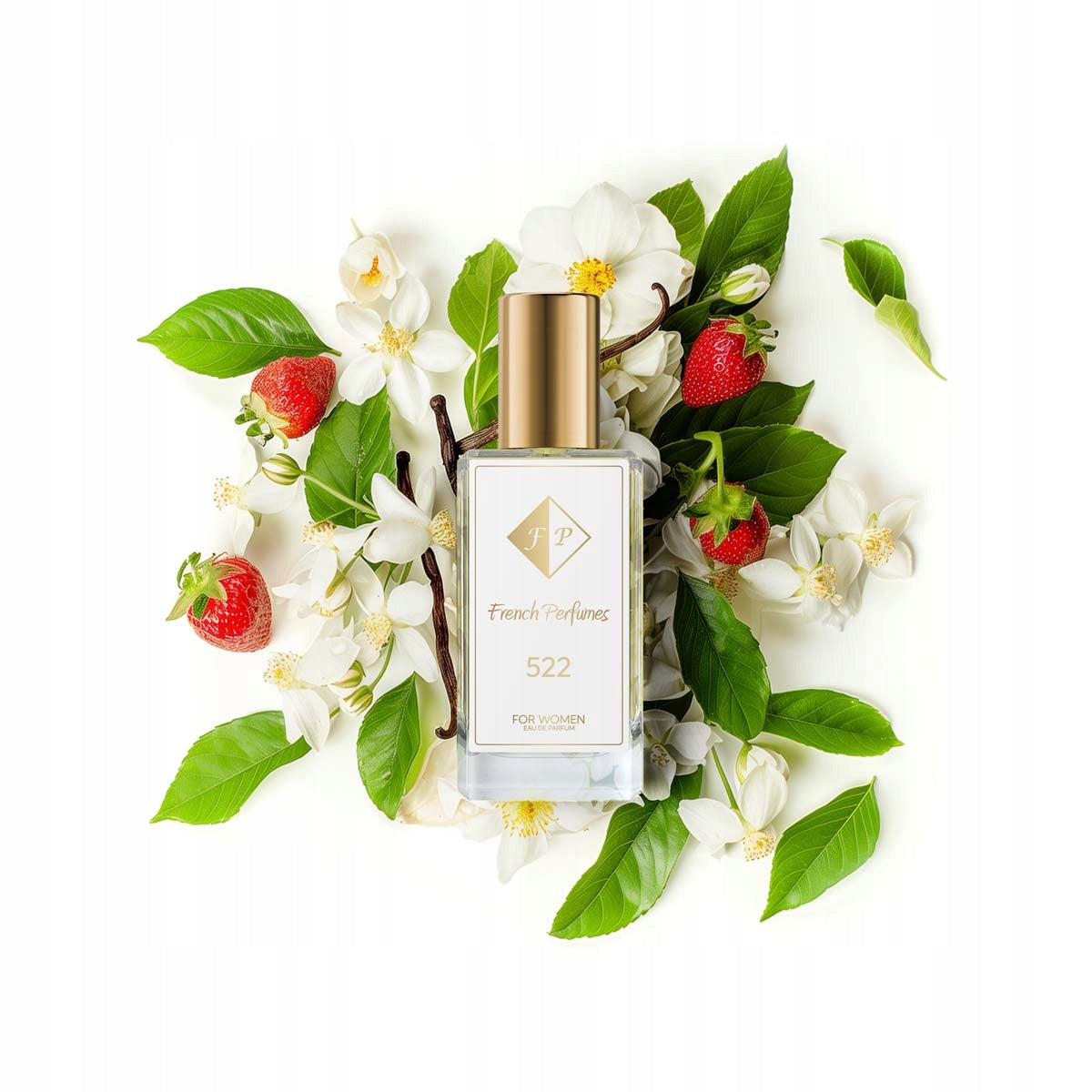 Francuskie Perfumy Women's No. 522 - 33ml | Peony Strawberry | Durable