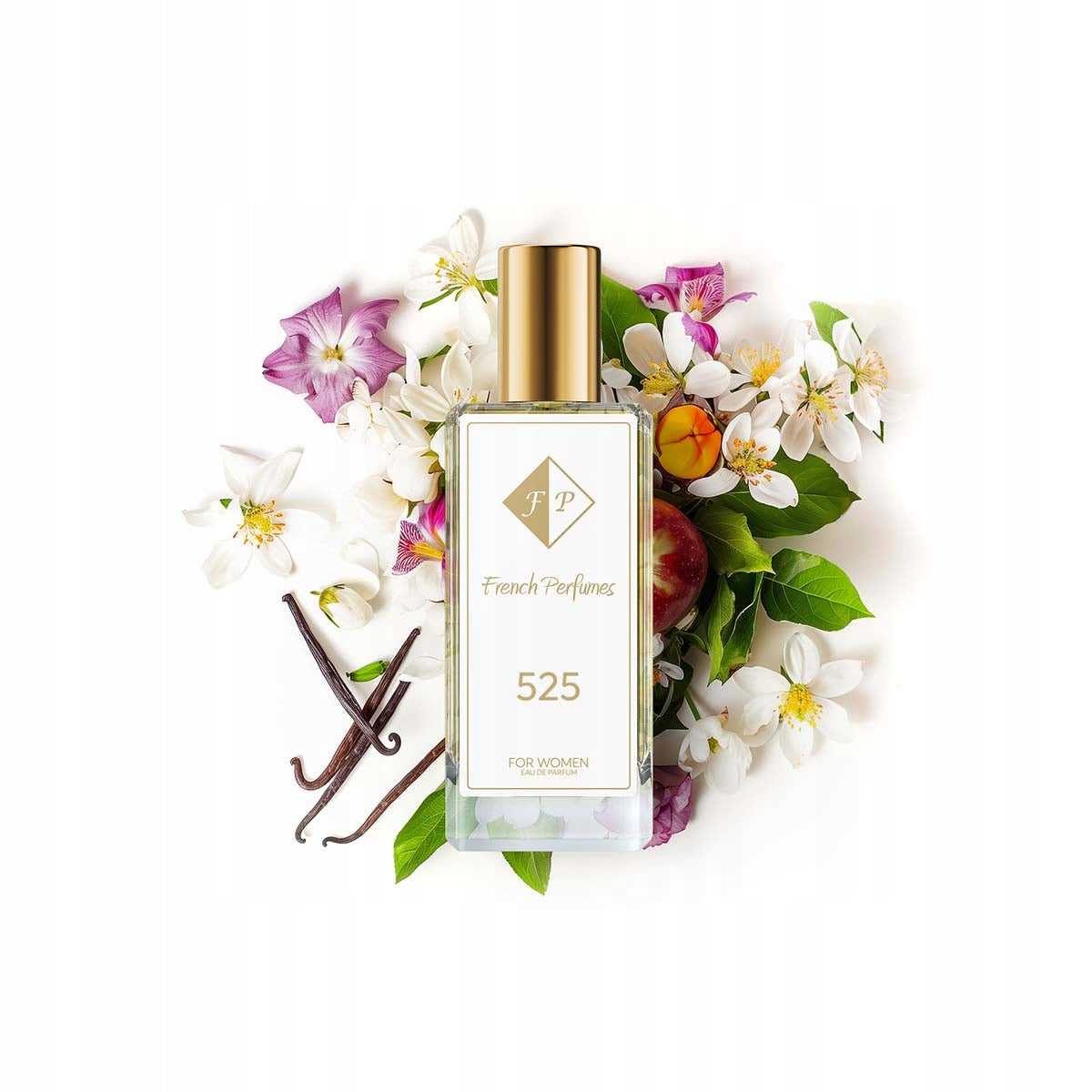 Francuskie Perfumy Women's No. 525 - 60ml |White Vanilla Flowers| For Her