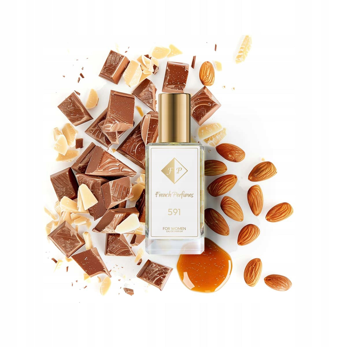 Francuskie Perfumy Women's No. 591 - 33ml |Rum Caramel Coffee| Permanent Fragrance