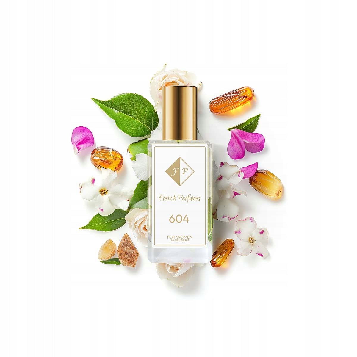 Francuskie Perfumy Women's No. 604 - 33ml Floral Perfumed Water