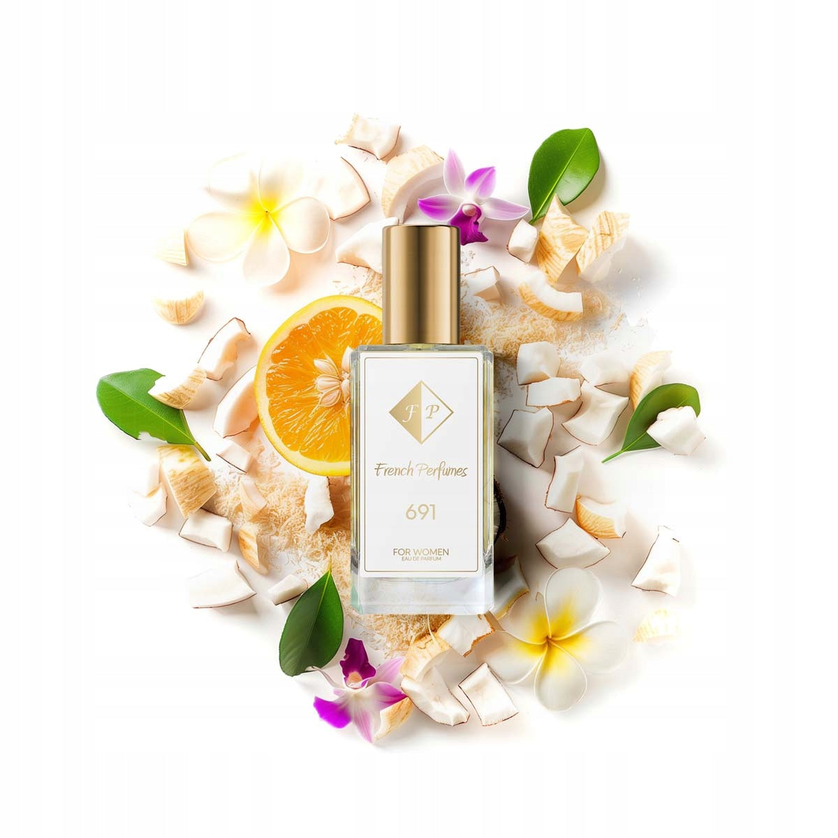 Francuskie Perfumy Women's No. 691 - 33ml Floral Perfumed Water