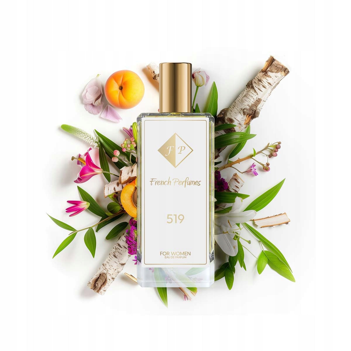 Francuskie Perfumy Women's Nr 519 - 104ml Floral Perfumed Water