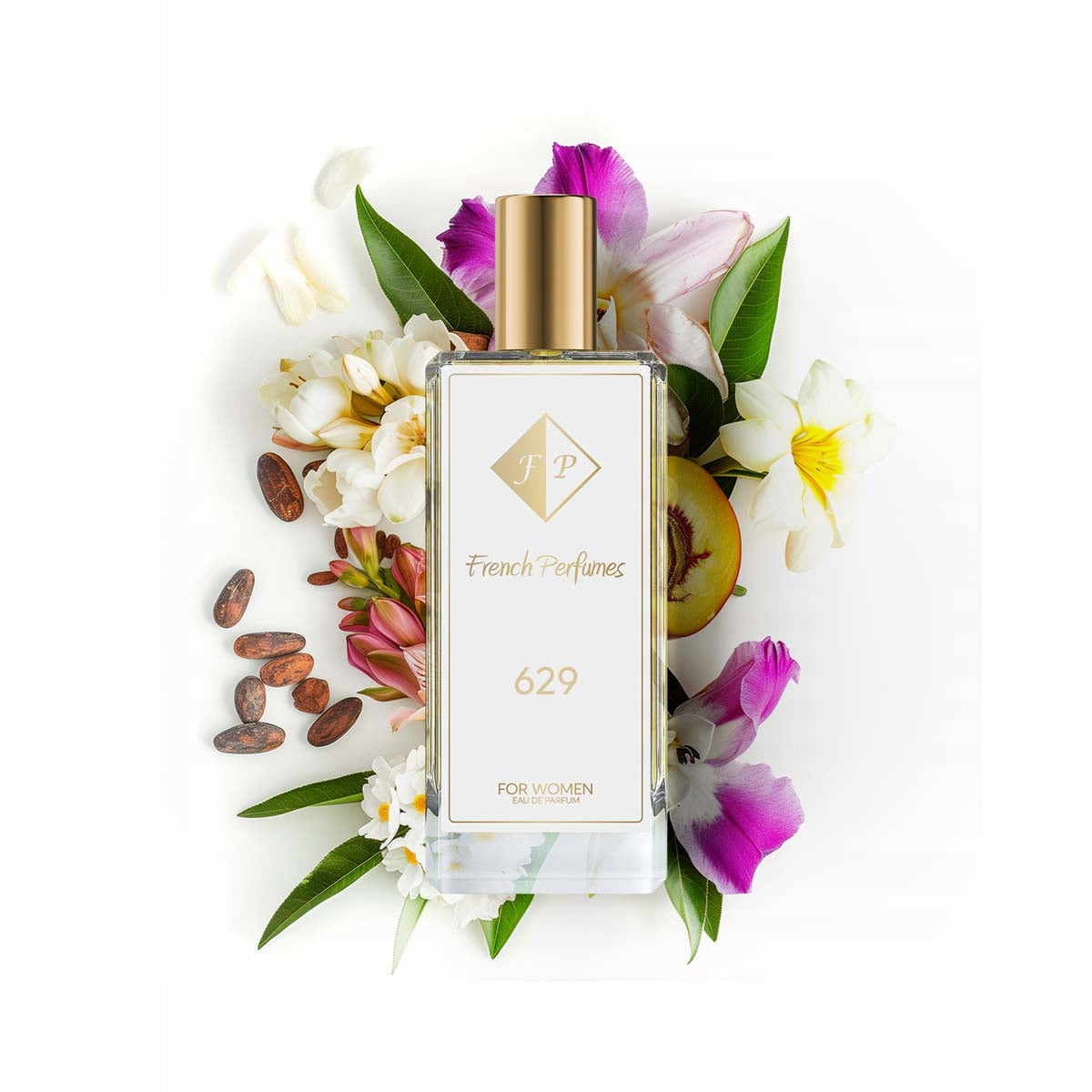 Francuskie Perfumy Women's Nr 629 - 104ml Floral Perfumed Water