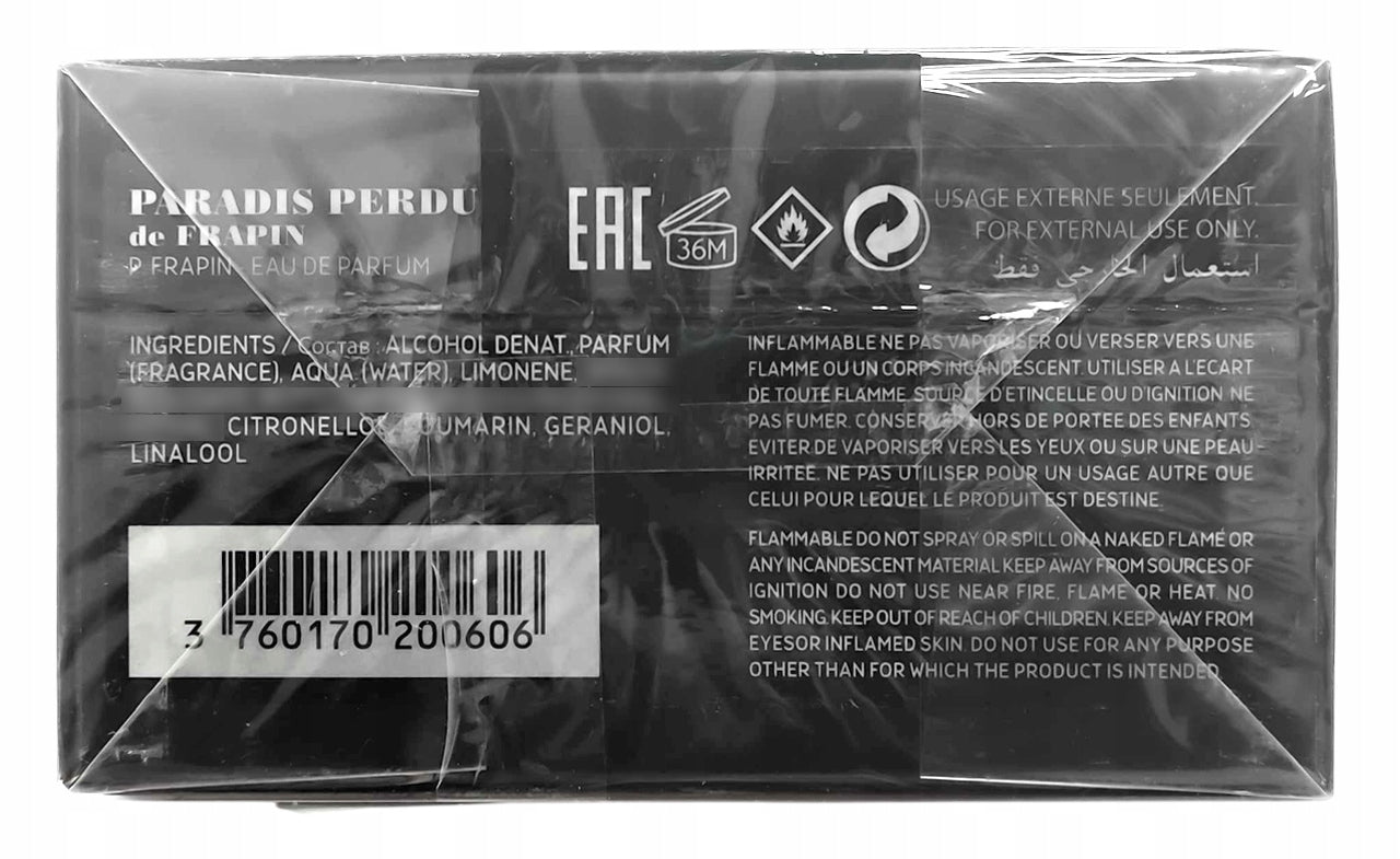 Frapin Paradis Perdu EDP 100ml Product in foil Manufacturer code 3760170200361