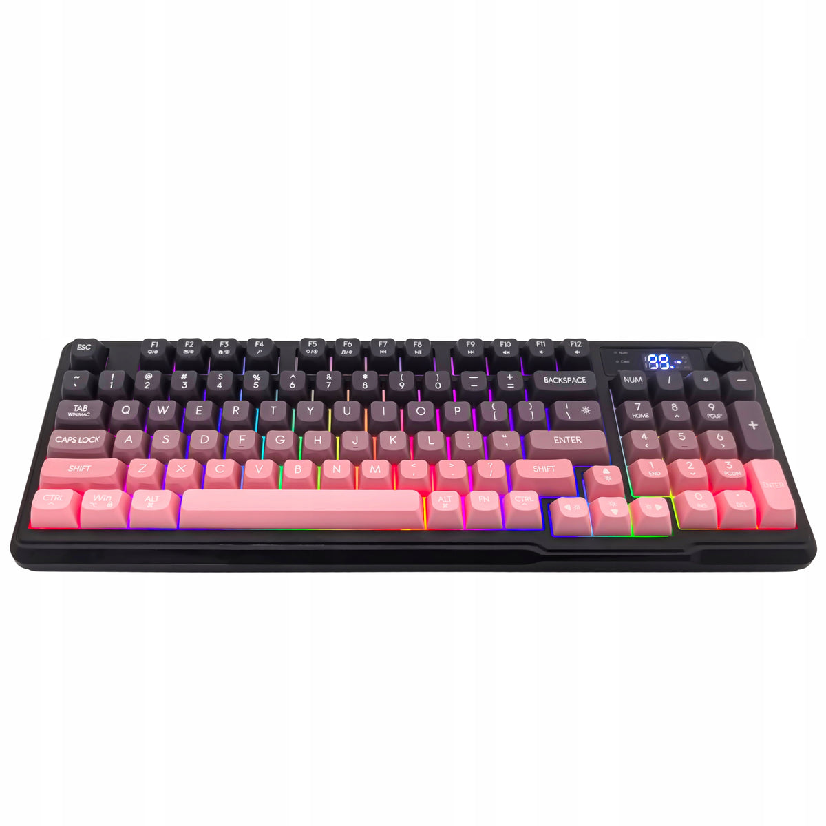 FreeWolf Backlit Wireless Keyboard USB-C BT Charging For Gamers Manufacturer code M96-BBR