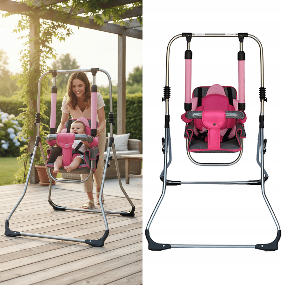 Freestanding 3in1 Folding Swing for Baby+Chair+Swing