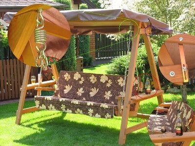 Freestanding 4-Person Garden Swing with Adjustable Canopy Manufacturer no brand