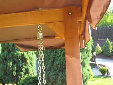 Freestanding 4-Person Garden Swing with Adjustable Canopy Seat width 48 cm