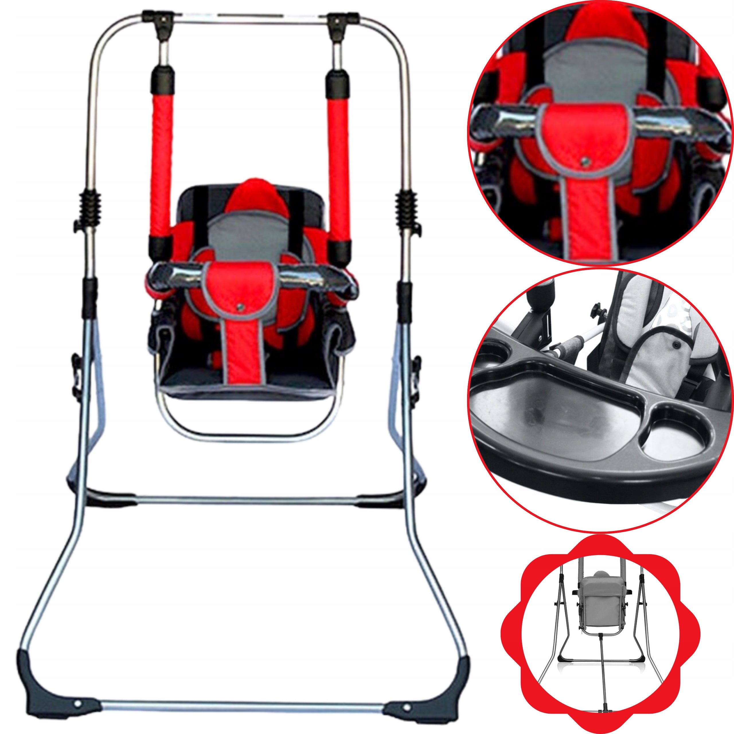 Freestanding Folding Swing 4in1 for Baby Highchair Rocker Tray 4in1 Brand Skyline