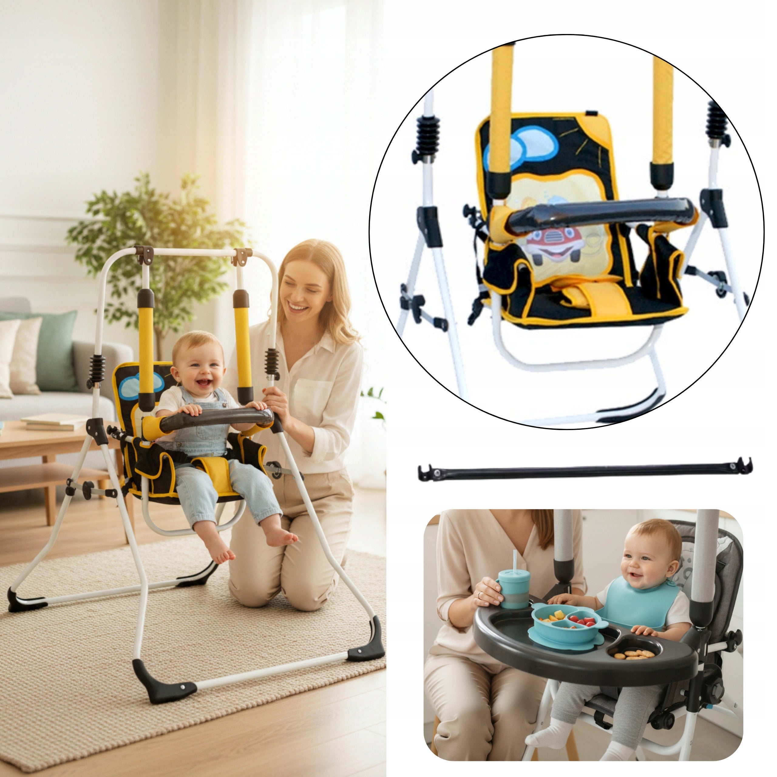 Freestanding Folding Swing for Kids Universal Home Garden 4in1