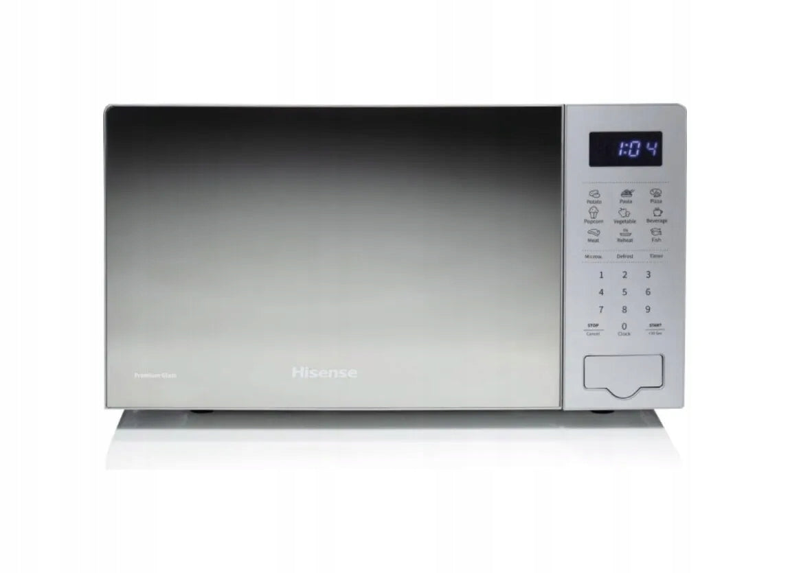 Freestanding Microwave 20l 700W LED 11 Levels Defrost Silver
