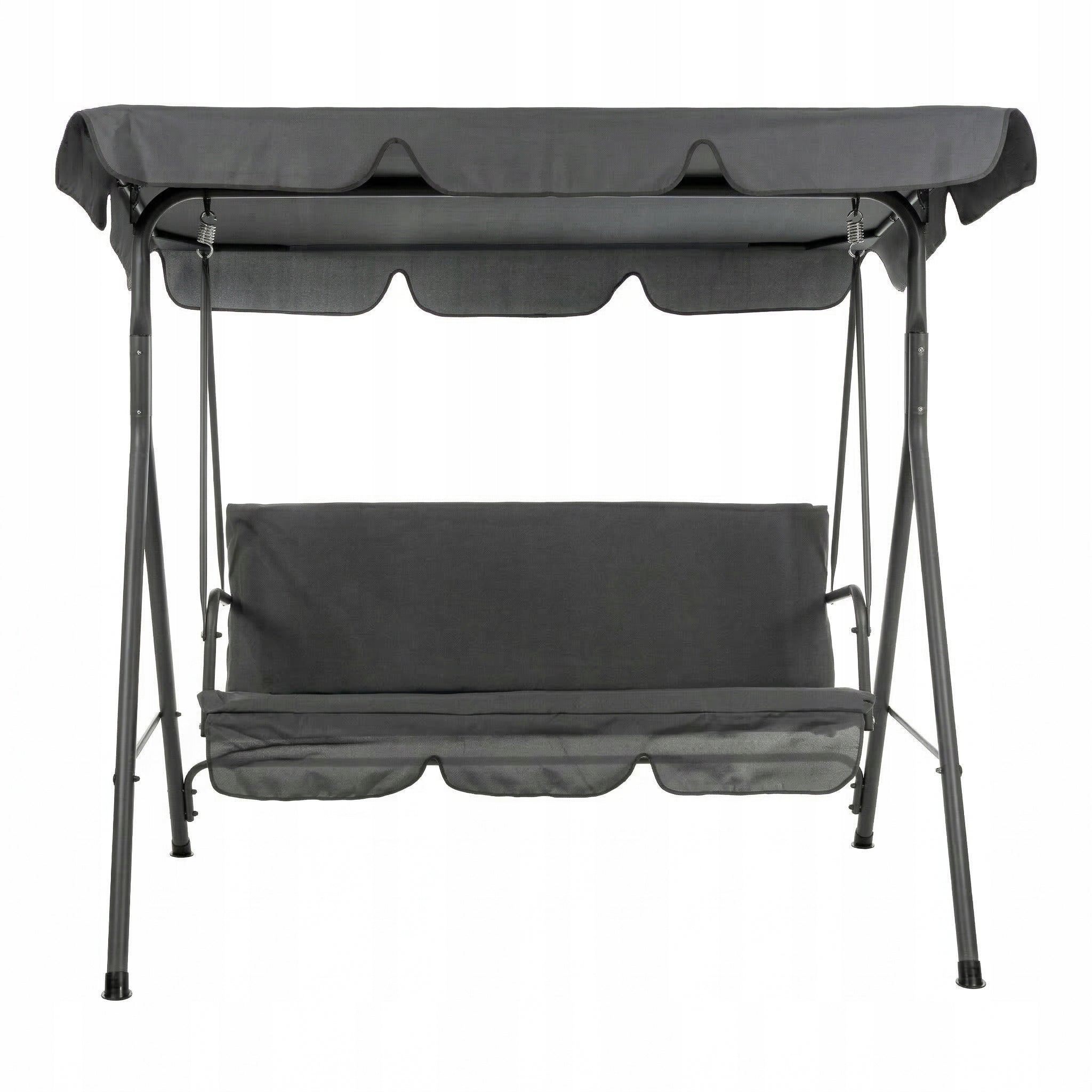 Freestanding Rocking Swing with Canopy 3 Seater Strong Grey Kind freestanding