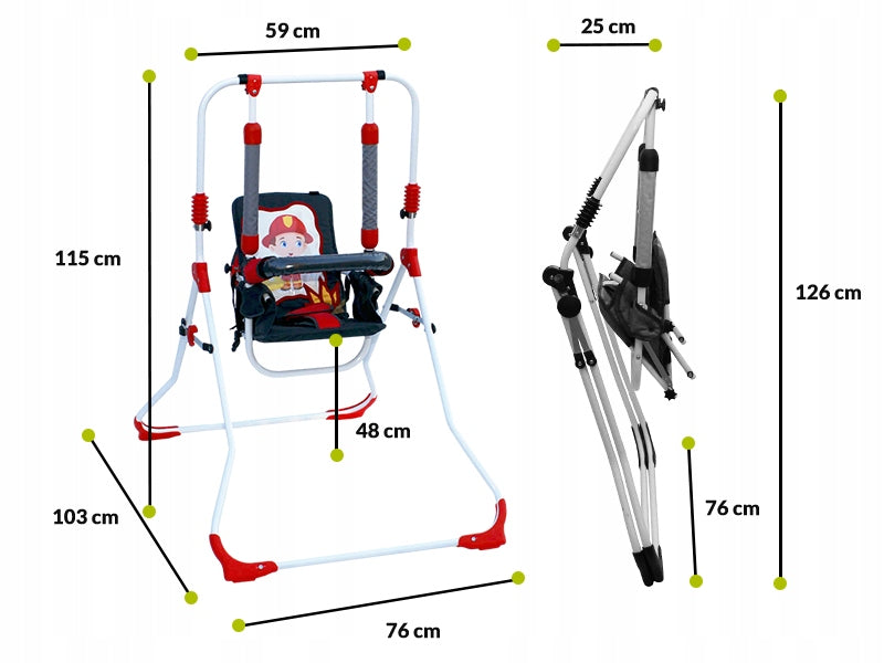 Freestanding folding swing 3in1 for child+chair+rocker tray PL Brand Skyline