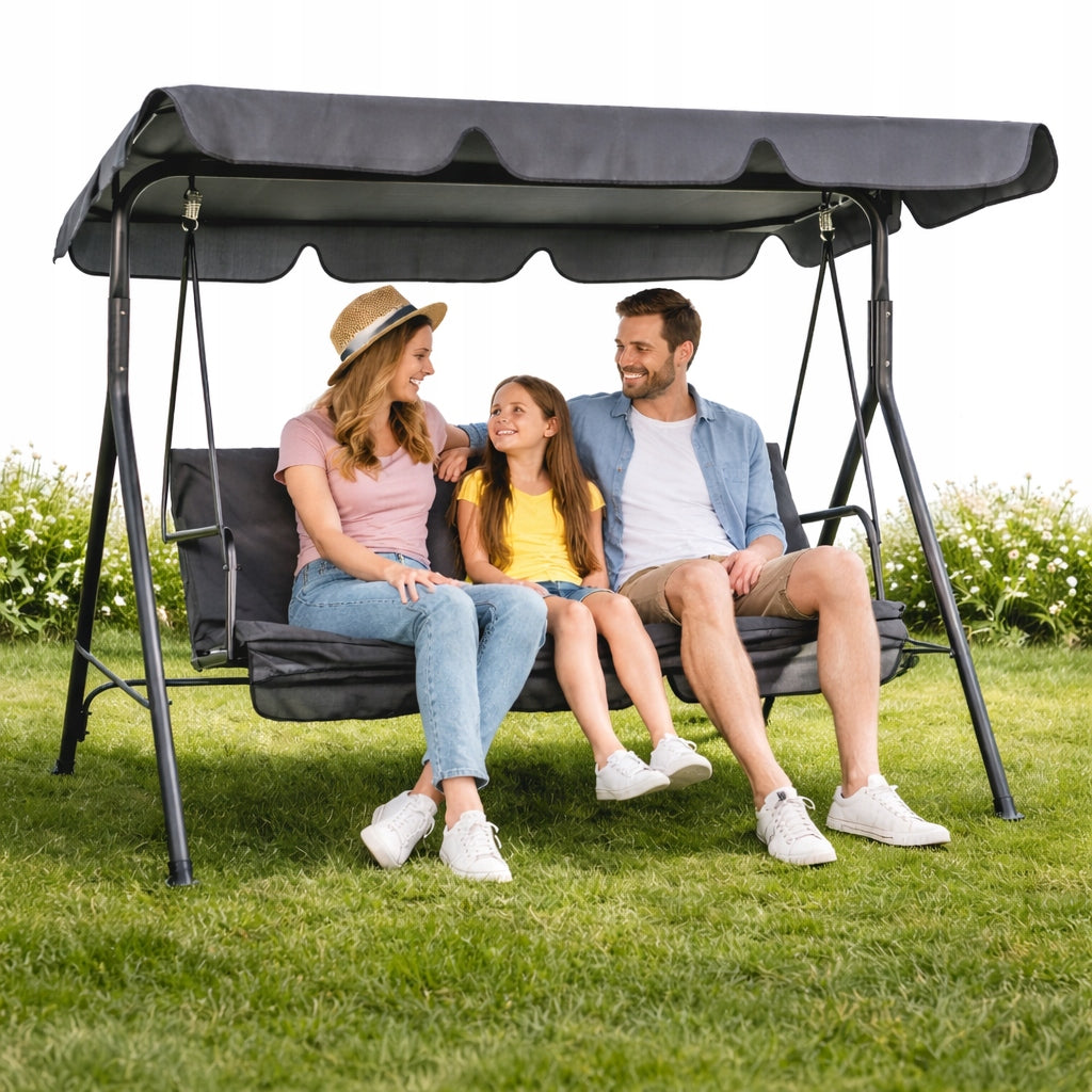 Freestanding garden swing 3 person Mirpol 110 x 160cm