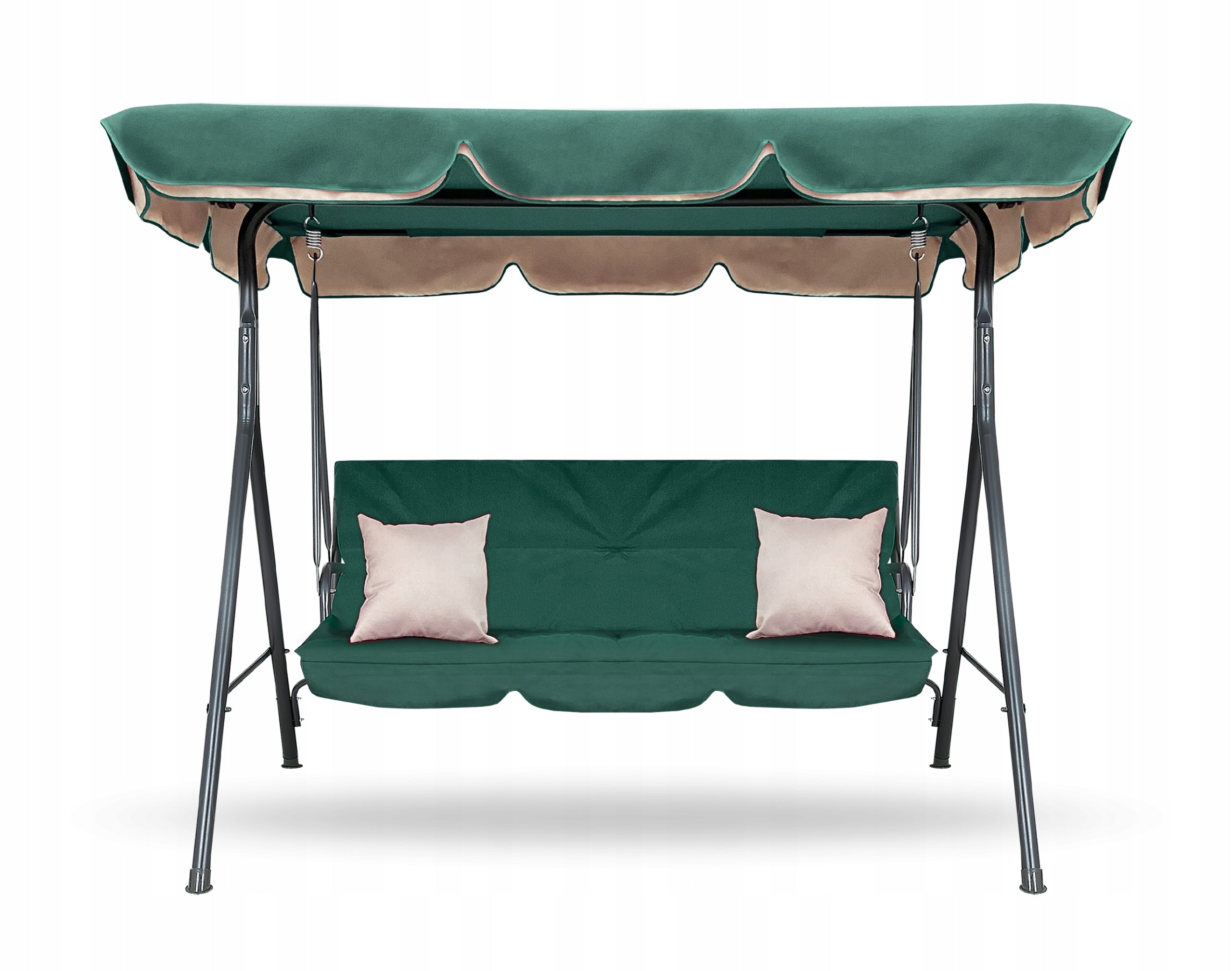 Freestanding garden swing MAJKA dark green comfortable solid Material of manufacture metal