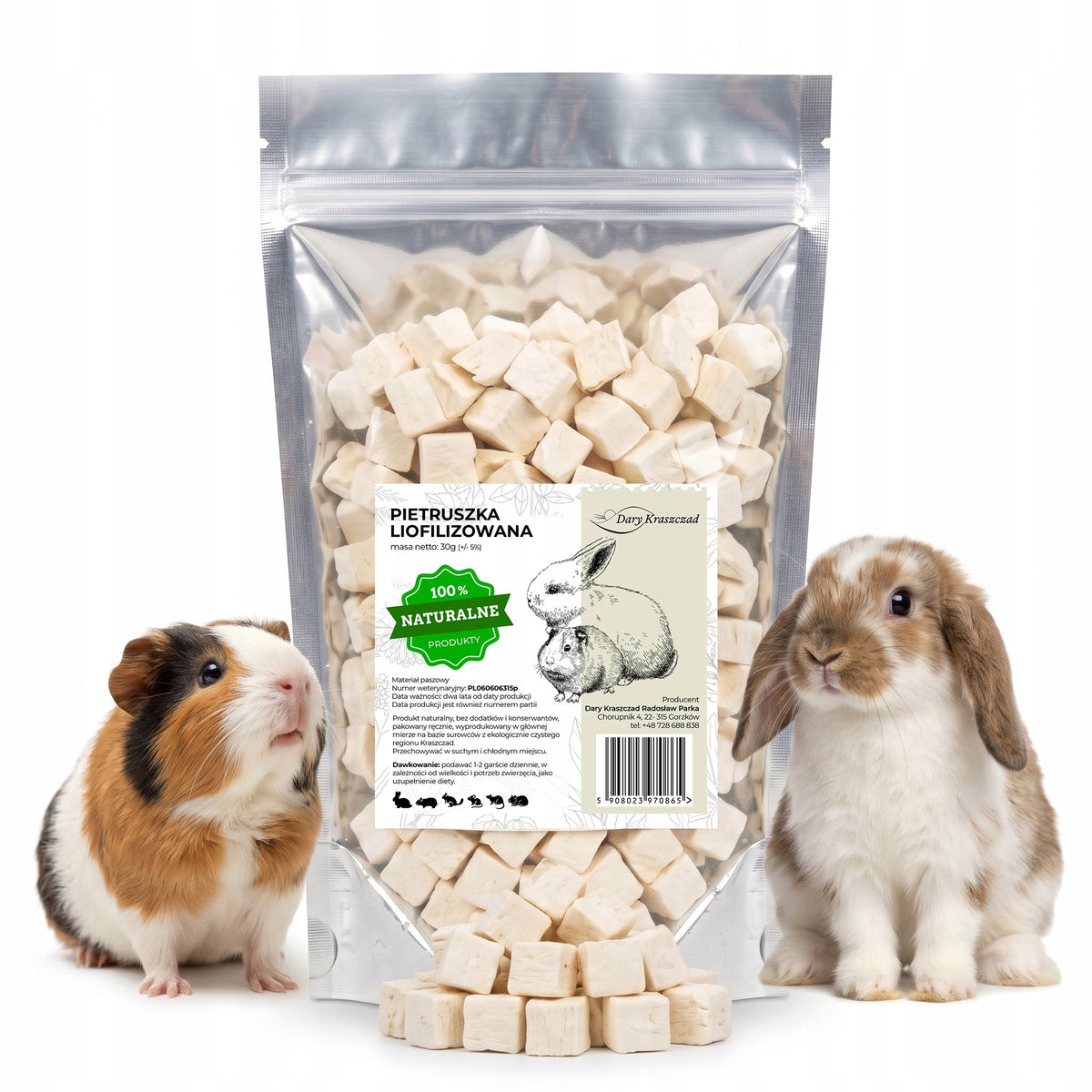 Freeze-Dried Parsley for Rabbits and Rodents Healthy Treat Vegetables 30 g