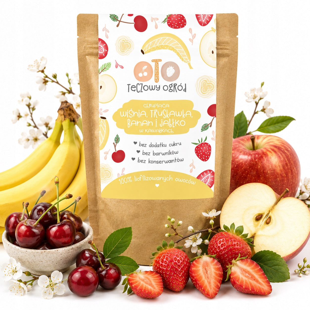 Freeze-dried Fruit in Pieces of Powder Chipsy OtoLandia Rainbow Garden Mix Brand no brand