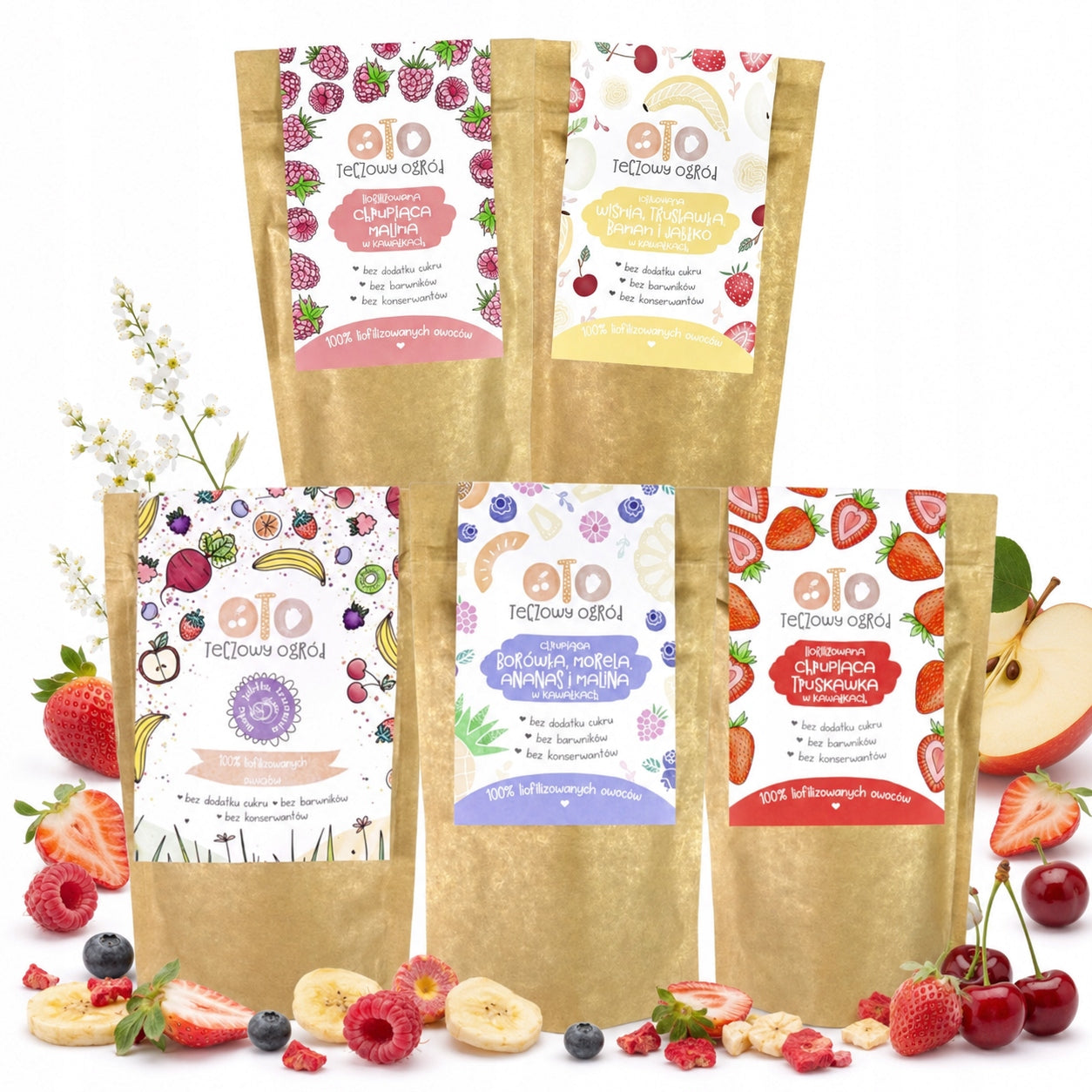 Freeze-dried Fruit in Pieces of Powder Chipsy OtoLandia Rainbow Garden Mix