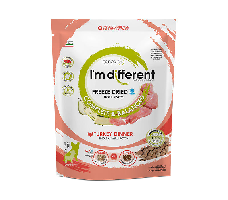 Freeze dried dinner turkey 397g I'M DIFFERENT